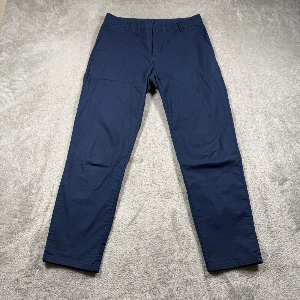 Patagonia Stretch All Wear Cropped Pants Women 4 Navy Blue Organic Cotton 55398